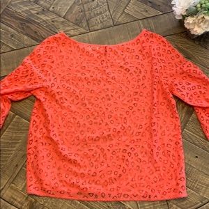 LOFT Tops - LOFT Coral Cutout Top Size L LOFT Tops - LOFT Coral Cutout Top Size L
